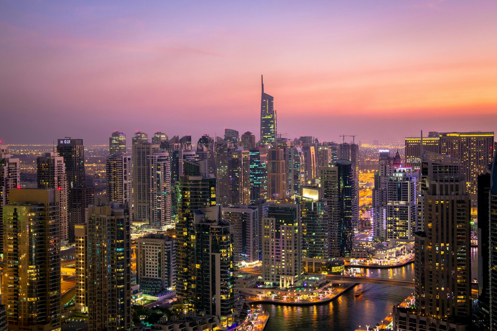 Dubai cityscape showing luxurious lifestyle